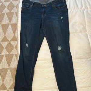 Old Navy Blue Skinny Jeans with Distressed Details